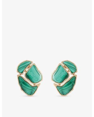 Zimmermann Byron Malachite 16Ct-Plated Earrings - Green