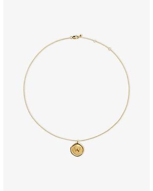 Monica Vinader Initial W Stamp 14Ct Vermeil Necklace - Metallic