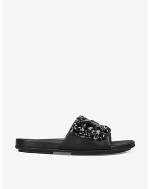 Fitflop Jewel-Deluxe Gracie Slides - Black