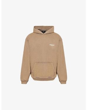 Represent Owner Club Script Cotton-Jersey Hoodie - Natural