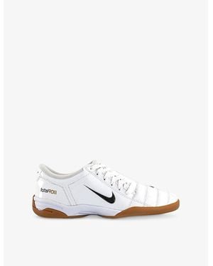 Nike W T90 Patent-Leather Low-Top Trainers - White