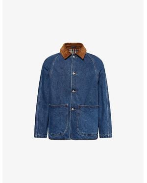 Drake's Denim Field Jacket - Blue