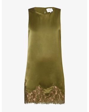 Reformation Jessalyn Sleeveless Silk Mini Dress - Green