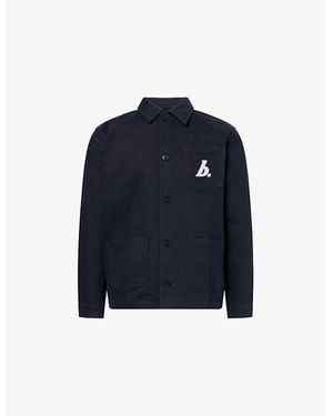 BOUND Chore Embroidered-Logo Cotton Jacket - Blue