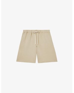Reiss X Les 100 Ciels Longline Relaxed-Fit Jersey Shorts - Natural