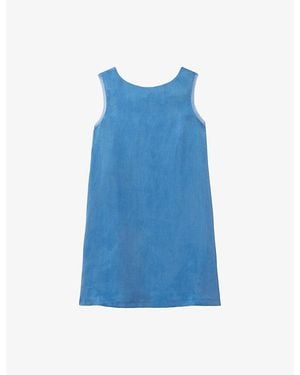Claudie Pierlot Tie-Back Sleeveless Lyocell Mini Dress - Blue
