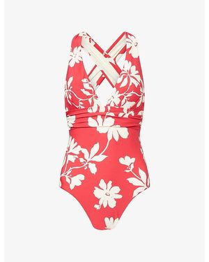 Seafolly Mayflower Cross-Back Swimsuit - Red