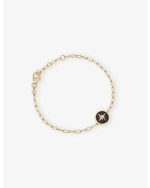 Astley Clarke Polaris 18Ct Vermeil And Onyx Locket Bracelet - White