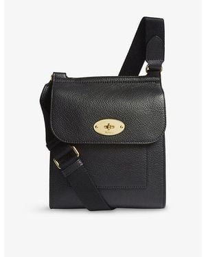 Mulberry Antony Small Grained-Leather Messenger Bag - Black