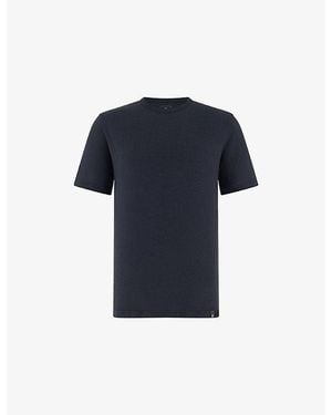 BOGGI Crew-Neck Stretch-Linen T-Shirt - Blue