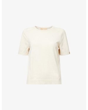 Now You Live Somerby Knitted Cotton T-Shirt - Natural