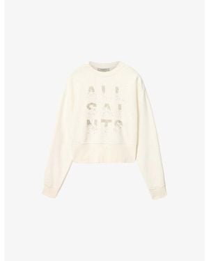 AllSaints Stacks Separo Logo-Embellished Sweatshirt - White