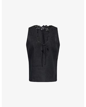 Rails Cornelia Sleeveless Cotton Top - Black