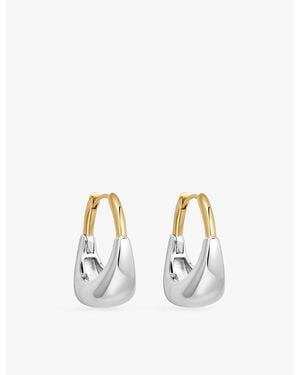 Astley Clarke Aurora U-Hoop Sterling- And 18Ct Hoop Earrings - White
