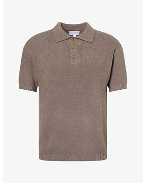 Raith Sorelle Short-Sleeve Knitted Polo Top - Brown