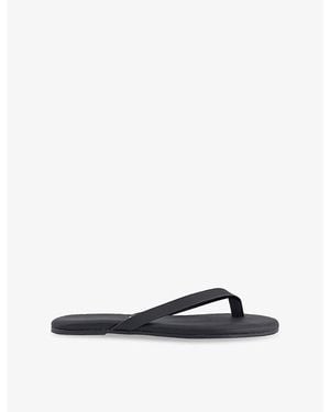 TKEES The Boyfriend Leather Flip-Flops - Blue