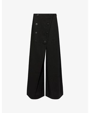 Camilla & Marc Rover Wrap-Front Woven Trousers - Black
