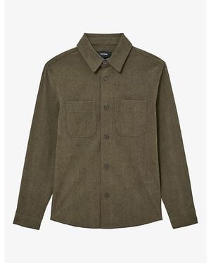 Reiss Townie Patch-Pocket Cord Overshirt - Green