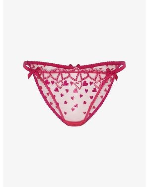 Agent Provocateur Rozann Tulle Brazilian Briefs - Pink