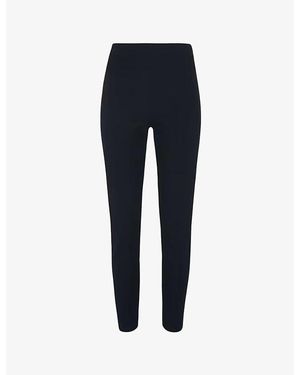 Whistles Super Stretch Skinny-Leg High-Rise Stretch-Cotton Trousers - Blue