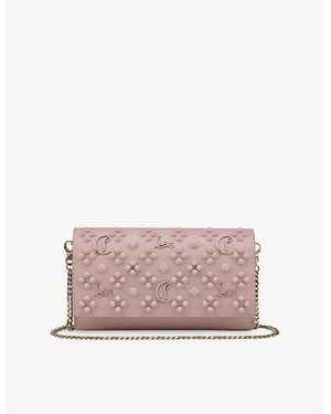 Christian Louboutin Paloma Leather Chain Wallet - Pink