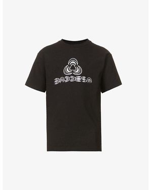 BADDEST SKATE SHOP Branded Graphic-Print Cotton-Jersey T-Shirt - Black