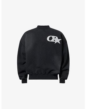 Cole Buxton Star Distressed Cotton-Jersey Sweatshirt - Black