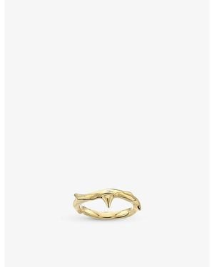 Shaun Leane Rose Thorn-Plated Vermeil Ring - Metallic