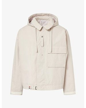Thom Browne Mariner Hooded Canvas Jacket - Natural