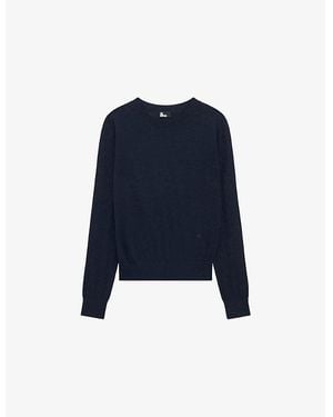 The Kooples Round-Neck Wool Knitted Jumper - Blue