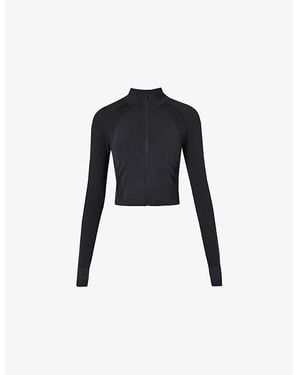 Sweaty Betty Athlete Cropped Stretch-Woven Top - Black