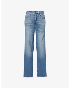 GOOD AMERICAN Good Skate Wide-Leg Denim Jeans - Blue