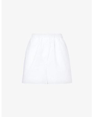 Frankie Shop Lui Elasticated-waist Organic-cotton Short - White