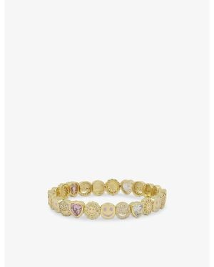 Lisa Gozlan The Adore 18Ct Plated Brass And Cubic Zirconia Bracelet - Metallic