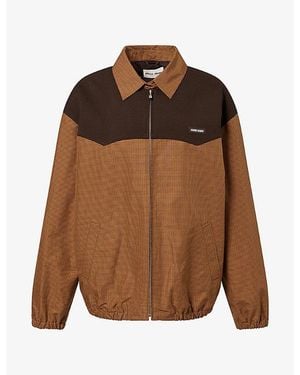 Miu Miu Vichy Checked Cotton Jacket - Brown