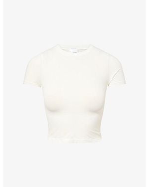 GYMSHARK Bareform Short-Sleeve Woven T-Shirt - White