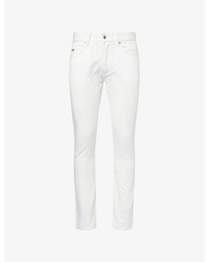 Emporio Armani Regular-Fit Slim-Leg Denim Jeans - White