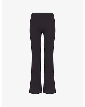 NikeSKIMS Matte High-Waisted Slim-Flared Workout Leggings - Blue