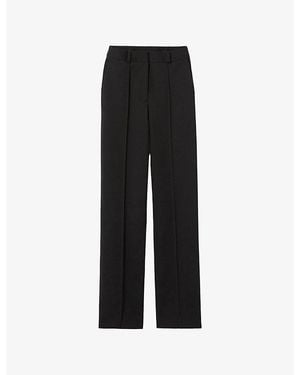 Claudie Pierlot Tailored Straight-Leg Woven Trousers - Black
