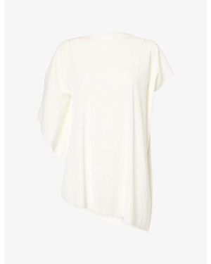 Pleats Please Issey Miyake A-Poc Slice Pleated Knitted Shirt - White