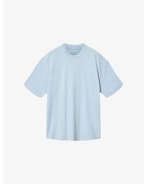 AllSaints Odyssey Oversized Short-Sleeve Cotton-Jersey T-Shirt - Blue