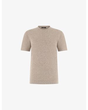 BOGGI Fine-Knit Regular-Fit Linen And Cotton T-Shirt - Natural