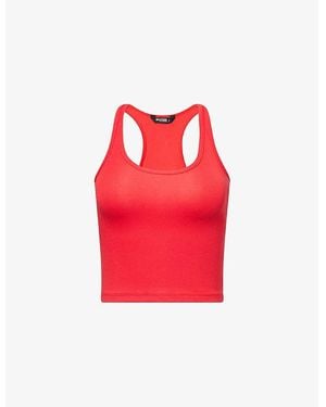 Splits59 Ashby Ribbed Cropped Top - Red
