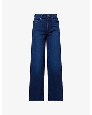 PAIGE Sasha Wide-Leg Denim-Blend Jeans - Blue