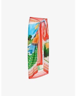 Seafolly Sunset Cotton Sarong - Red