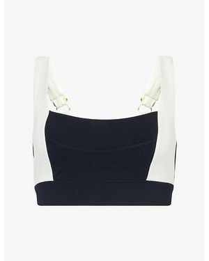 Cheap Monday Tash Scoop-Neck Sports Bra - Blue