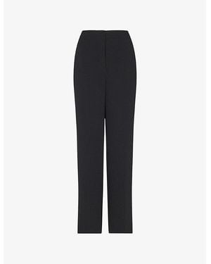 Whistles Ultimate High-Rise Full-Length Polyester Trousers - Black