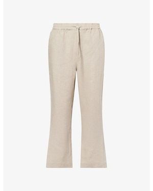 CHE Avila Drawstring Linen Trousers - Natural