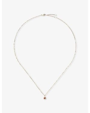 Missoma Fine July Birthstone 14Ct And Ruby Pendant Necklace - White