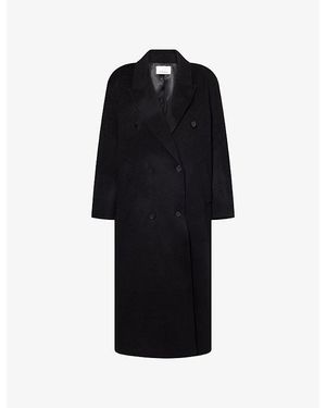 Frankie Shop Gaia Double-Breasted Wool-Blend Coat - Black